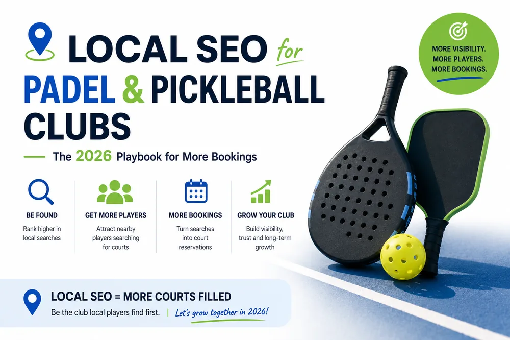 Local SEO for Padel & Pickleball Clubs: The 2026 Playbook for More Bookings