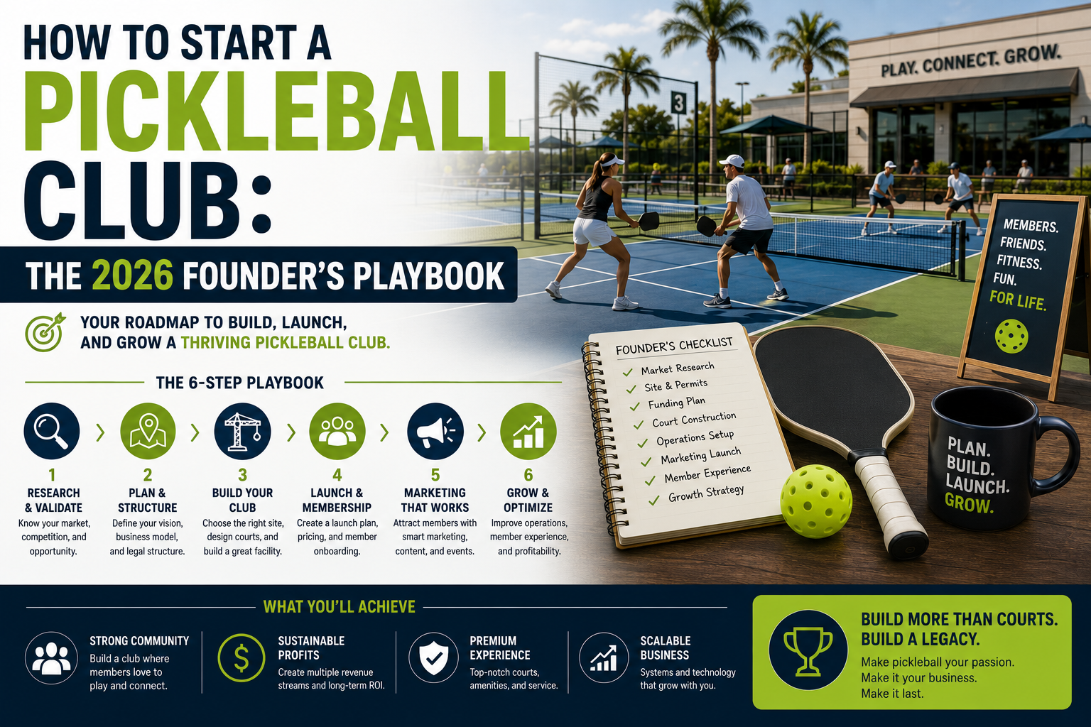 How to Start a Pickleball Club: The 2026 Founder's Playbook infographic