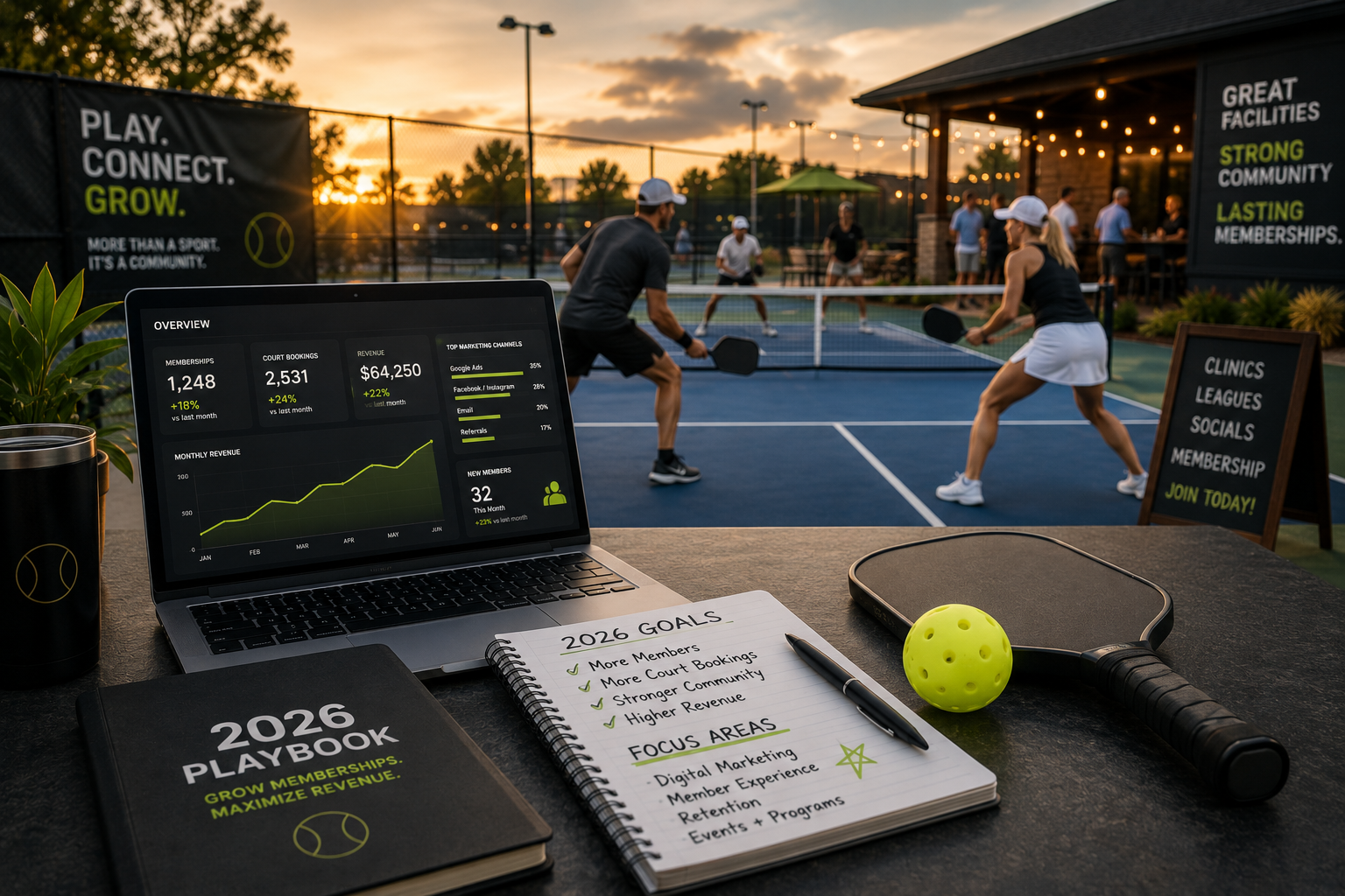 Pickleball Facility Marketing Strategy: Your 2026 Playbook for Memberships and Court Revenue