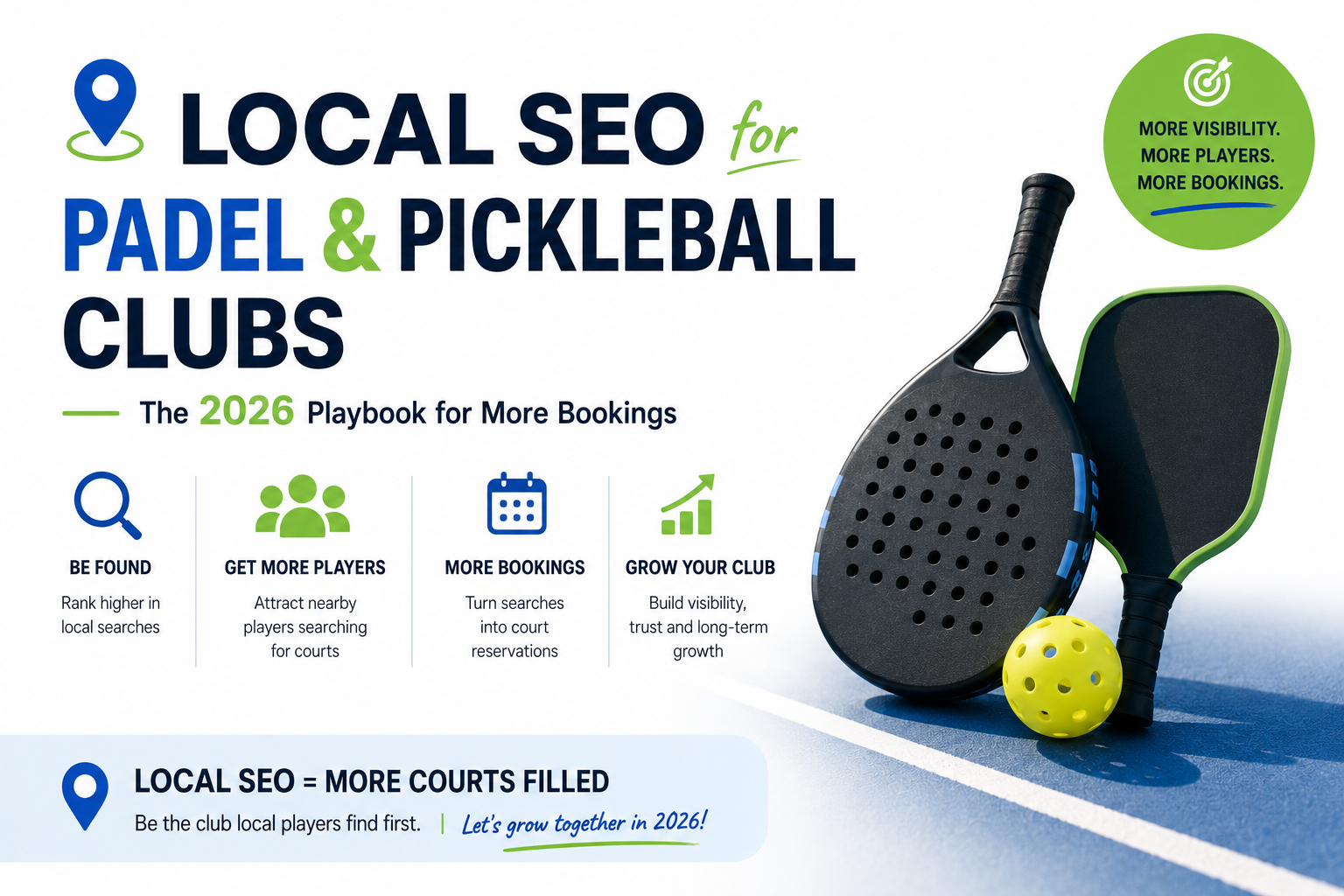 Local SEO for Padel & Pickleball Clubs: The 2026 Playbook for More Bookings